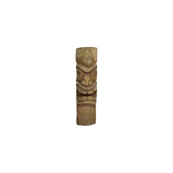 Statue tiki totem mauri 100 cm - brun 100 cm