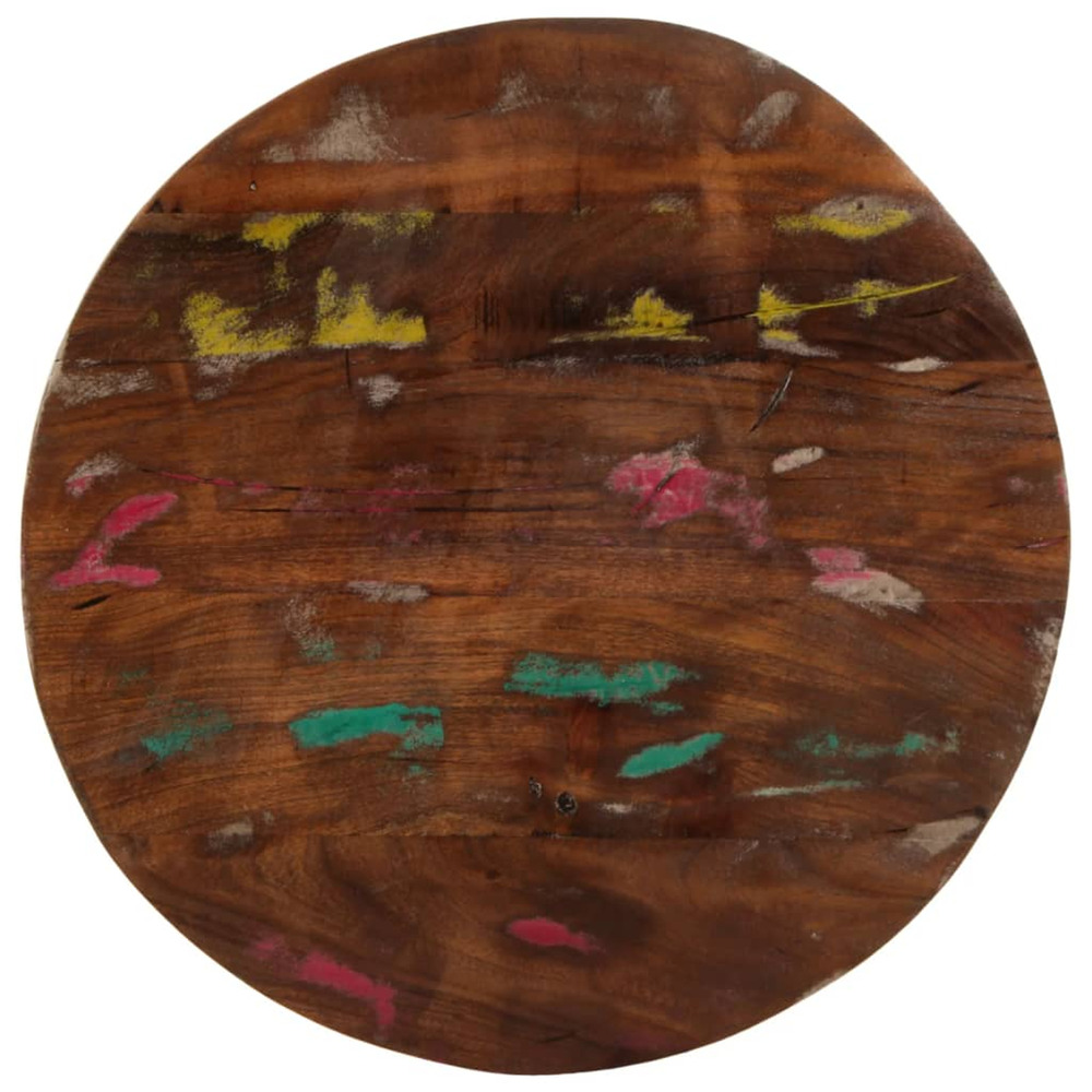 Dessus de table ø 50x3,8 cm rond bois massif de récupération