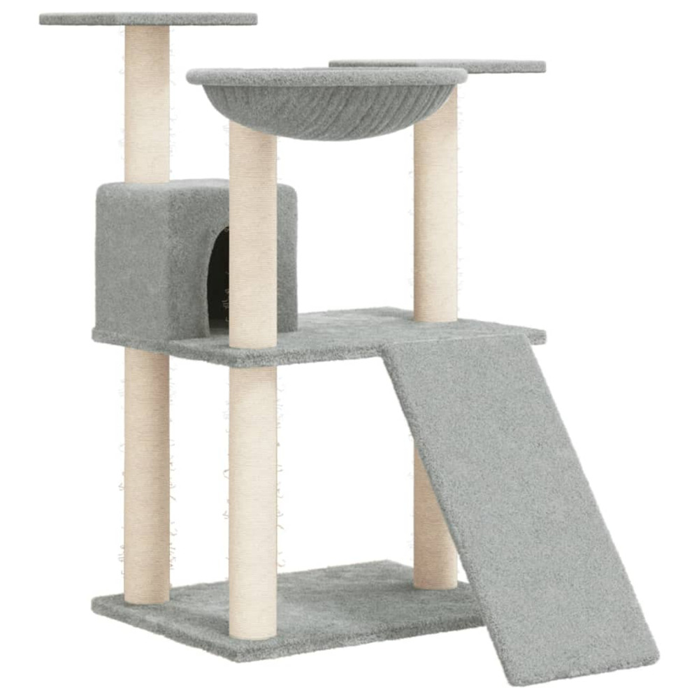 Arbre à chat avec griffoirs en sisal gris clair 83 cm