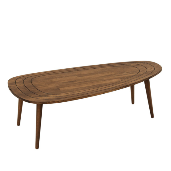 Table basse bois massif en noyer 115cm rana