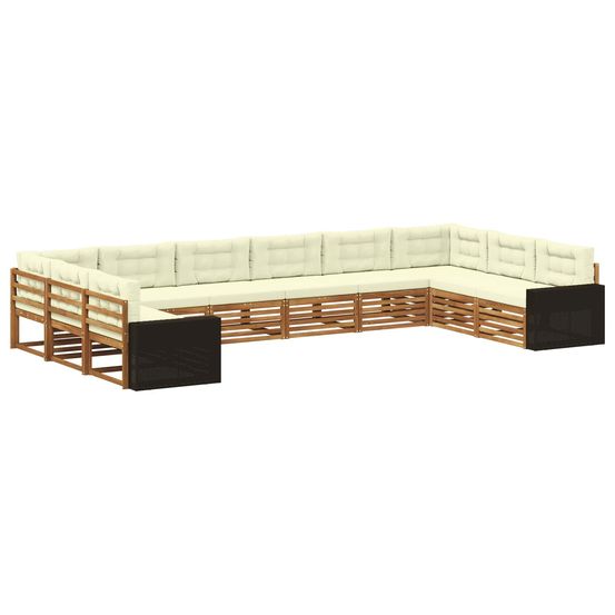Ensembles de canapés 10 pc bois d'acacia massif