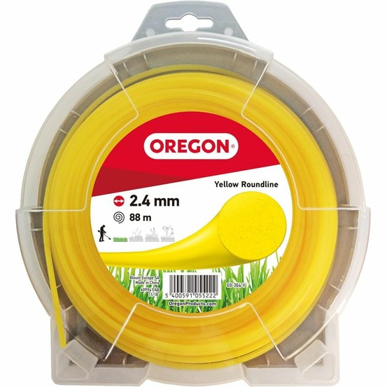 Fil débroussailleuse rond nylon jaune ø2.4mm/88m oregon 69-364-y