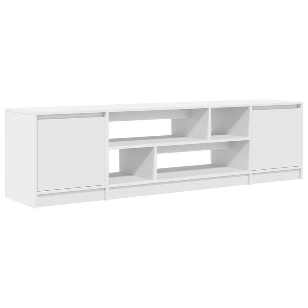 Meuble tv blanc 188,5x41x50 cm bois d'ingénierie