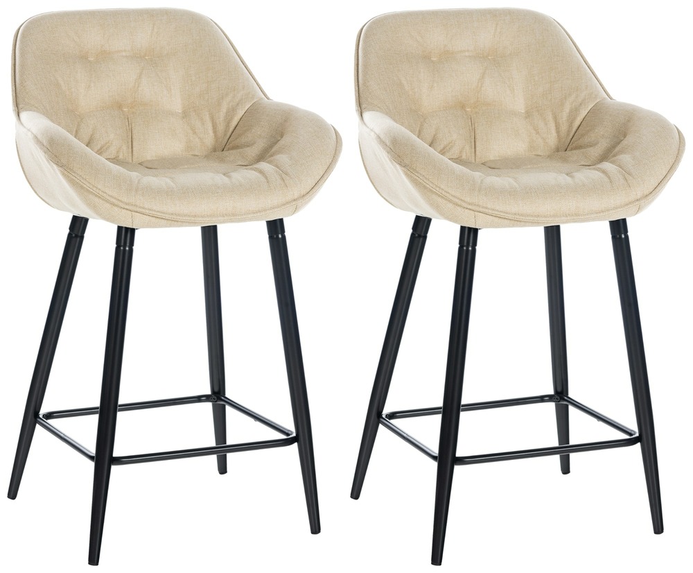 Lot de 2 tabourets de bar gibson tissu
