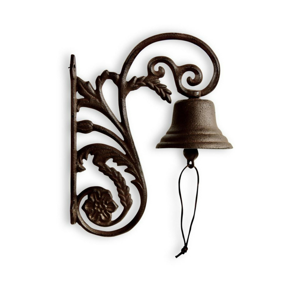 Cloche fonte fonte marron - décoration d'autrefois