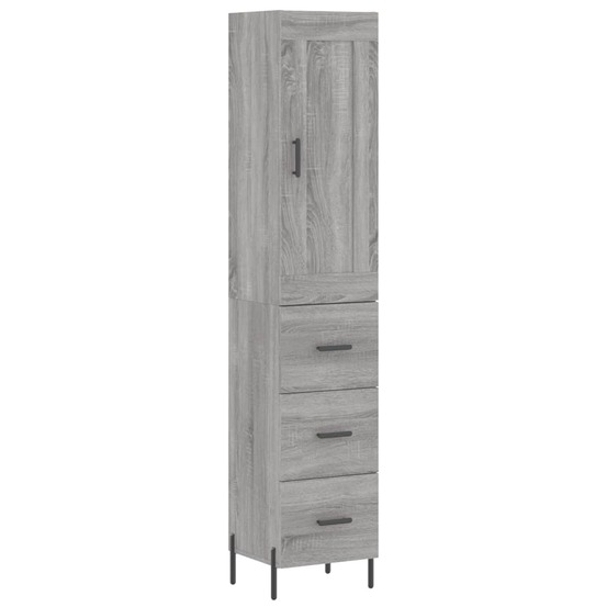 Buffet bahut commode armoire meuble de rangement organisateur cuisine salle de séjour salon haut sonoma 34,5 x 34 x 180 cm bo