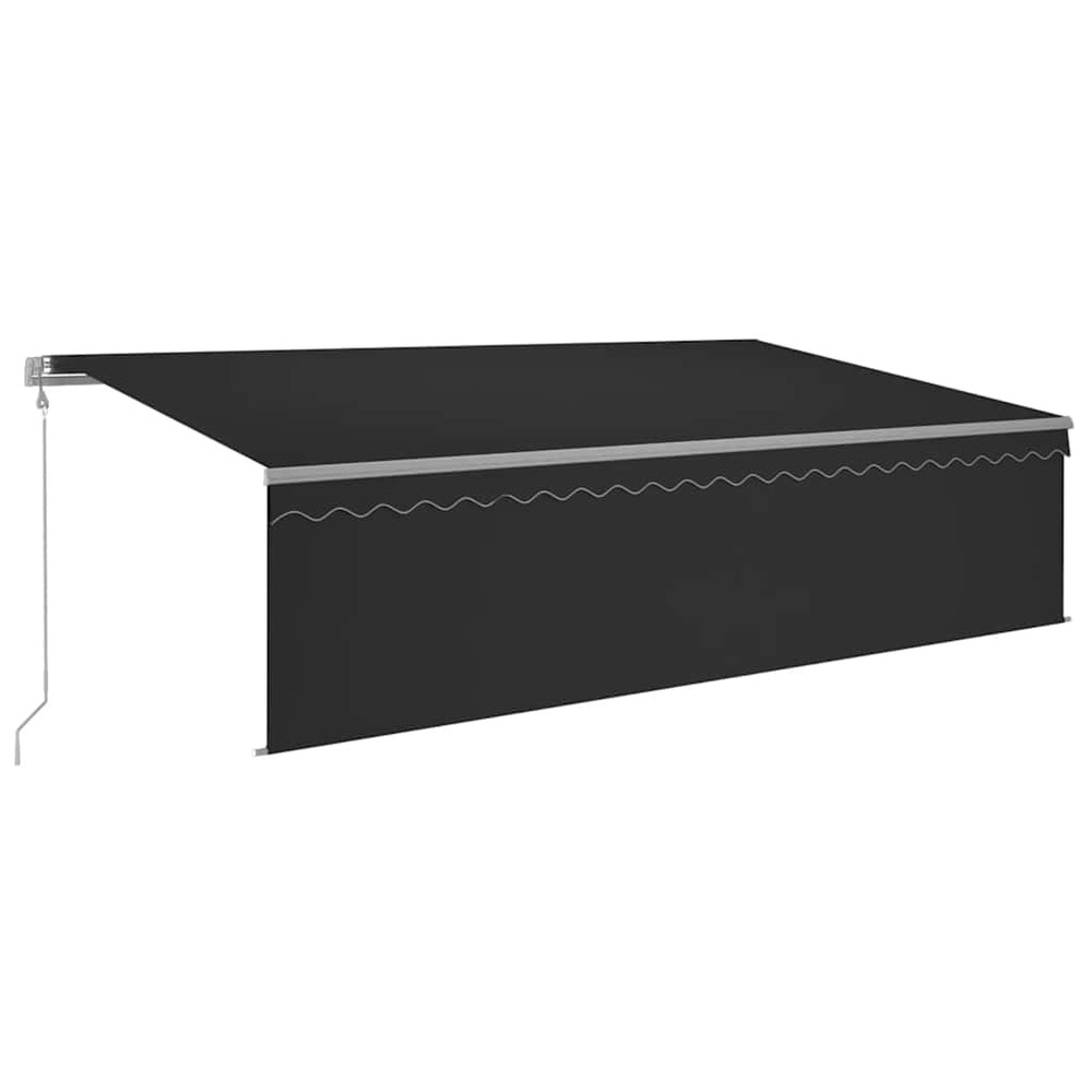 Auvent rétractable automatique avec store 5x3 m anthracite