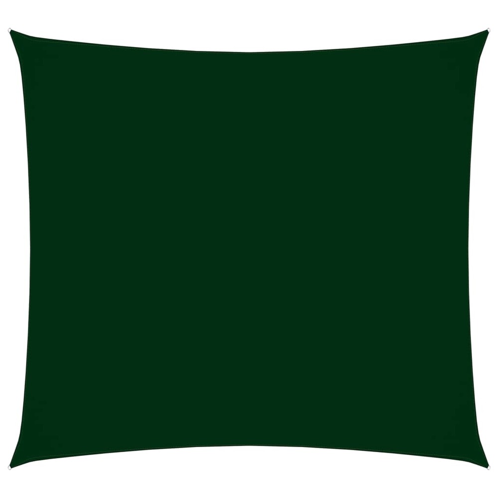 Voile toile d'ombrage parasol tissu oxford carré 4,5 x 4,5 m vert foncé
