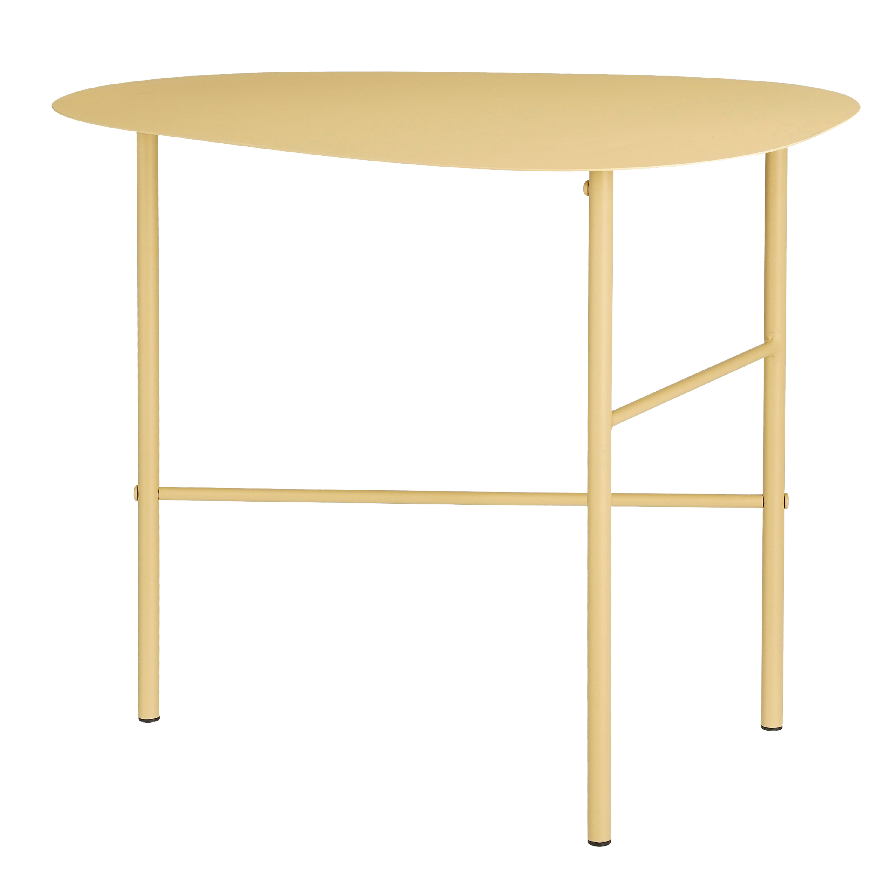 Mica decorations - table d'appoint en métal jaune clair h48