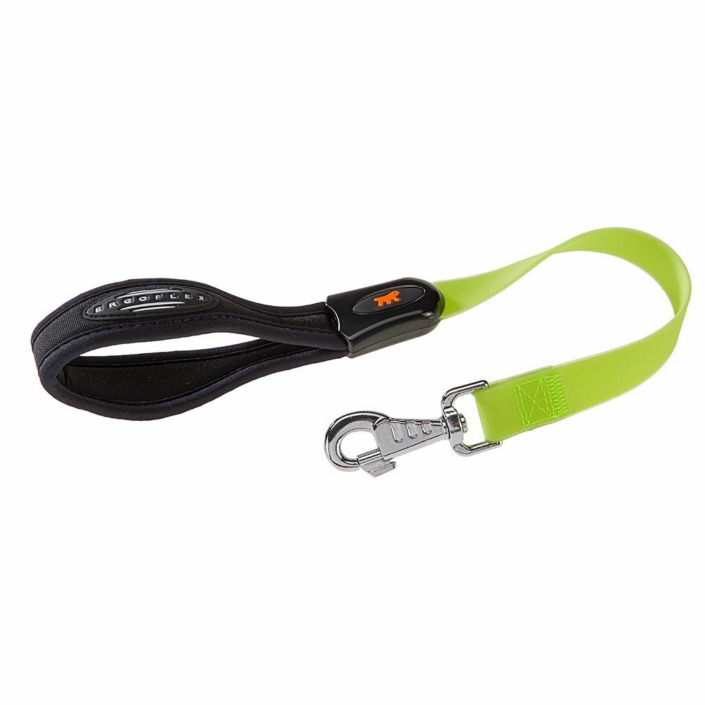 Laisse courte pour chiens evolution gm25/55, hypoallergénique, lavable, poignée rembourrée, vert