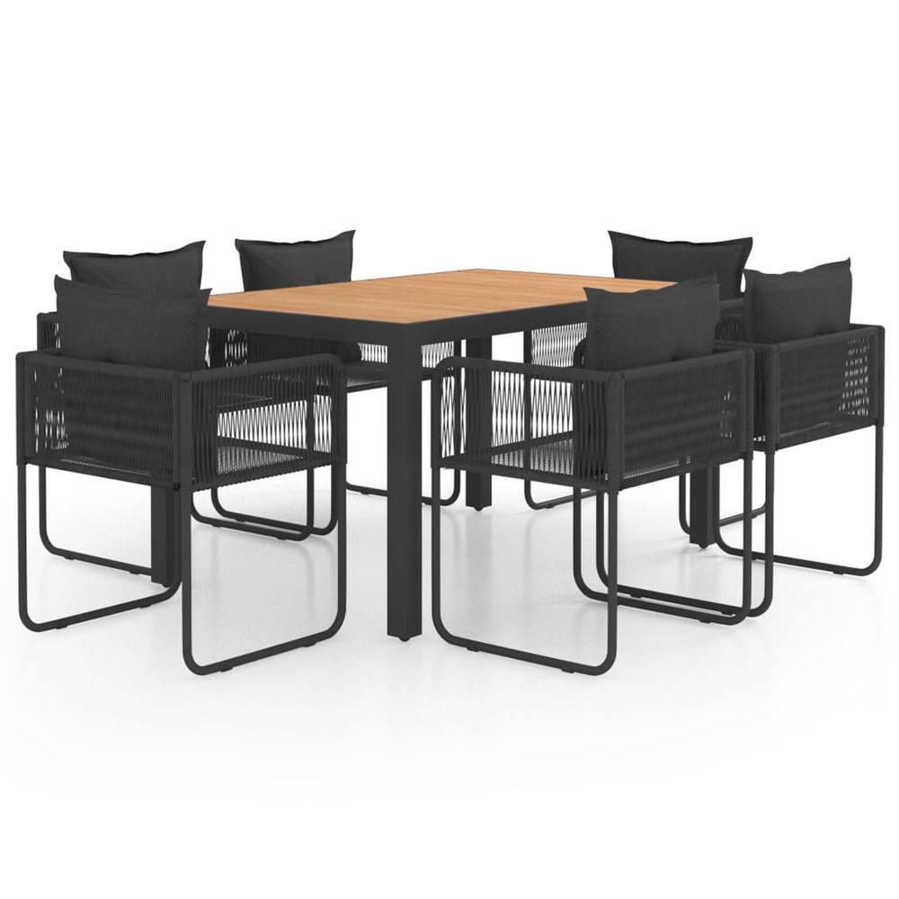 Salon de jardin 7 pcs PVC RÃ©sine