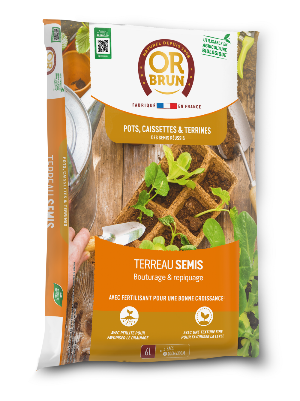 Obrtsem6u -terreau semis- 6l -améliore le drainage