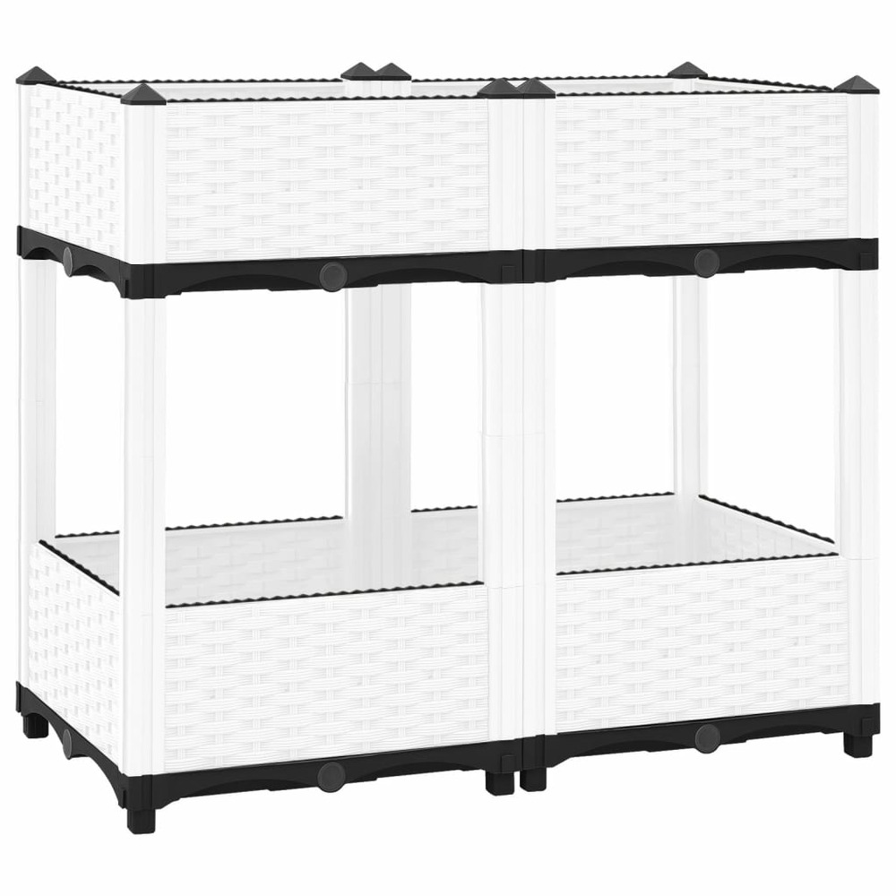 Jardinière bac lit surélevé plantes fleurs terrasse jardin 80 x 40 x 71 cm polypropylène gris