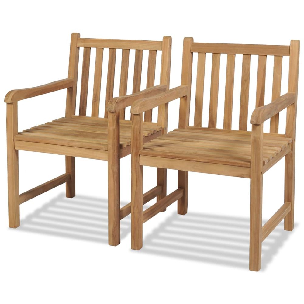 CHAISES D EXTERIEUR 2 PCS BOIS-(866919)