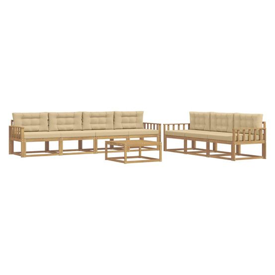 Ensemble de canapés d'extérieur 7 pc blanc et beige
