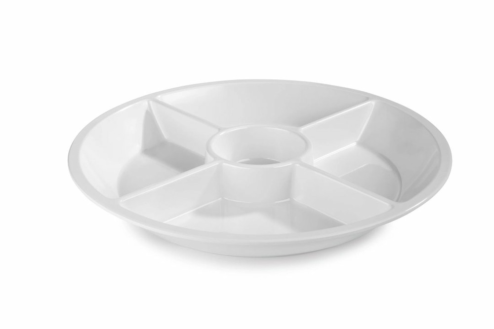 Plat mélamine 5 compartiments ø 38 cm - pujadas