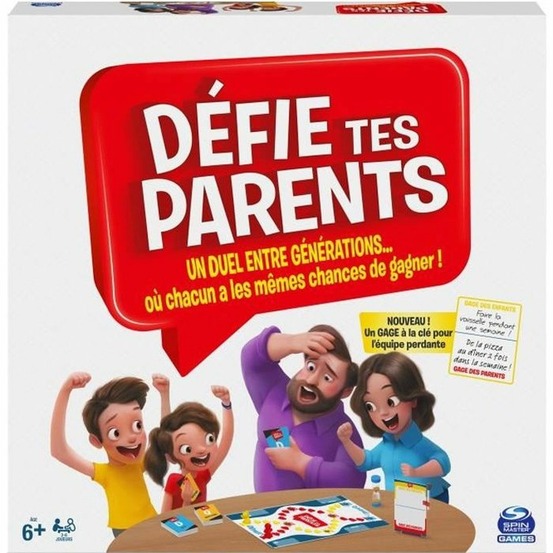 Jeu de société - spin master - défie tes parents - questions & défis amusants