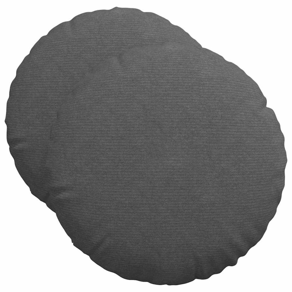 Coussins de siège 2 pcs gris foncé ø 50 cm