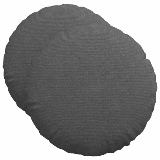 Coussins de siège 2 pcs gris foncé ø 50 cm
