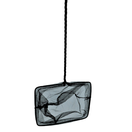 Epuisette filet noir, maille moyenne, 25 cm x 22 x 55 cm, aquarium