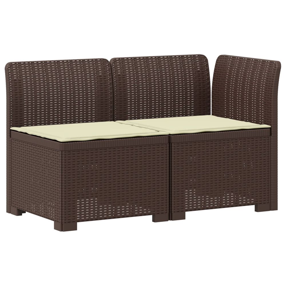 Canapé de jardin 2 places avec coussins look rotin 2 place pp