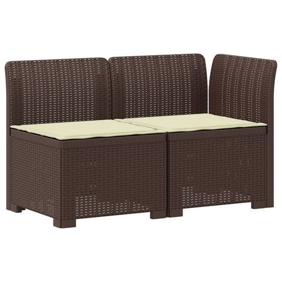 Canapé de jardin 2 places avec coussins look rotin 2 place pp