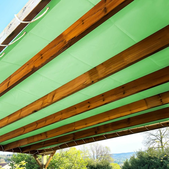 Toile pergola tecplast lp506pr 2,5x3 m - vert sauge - garantie 5 ans