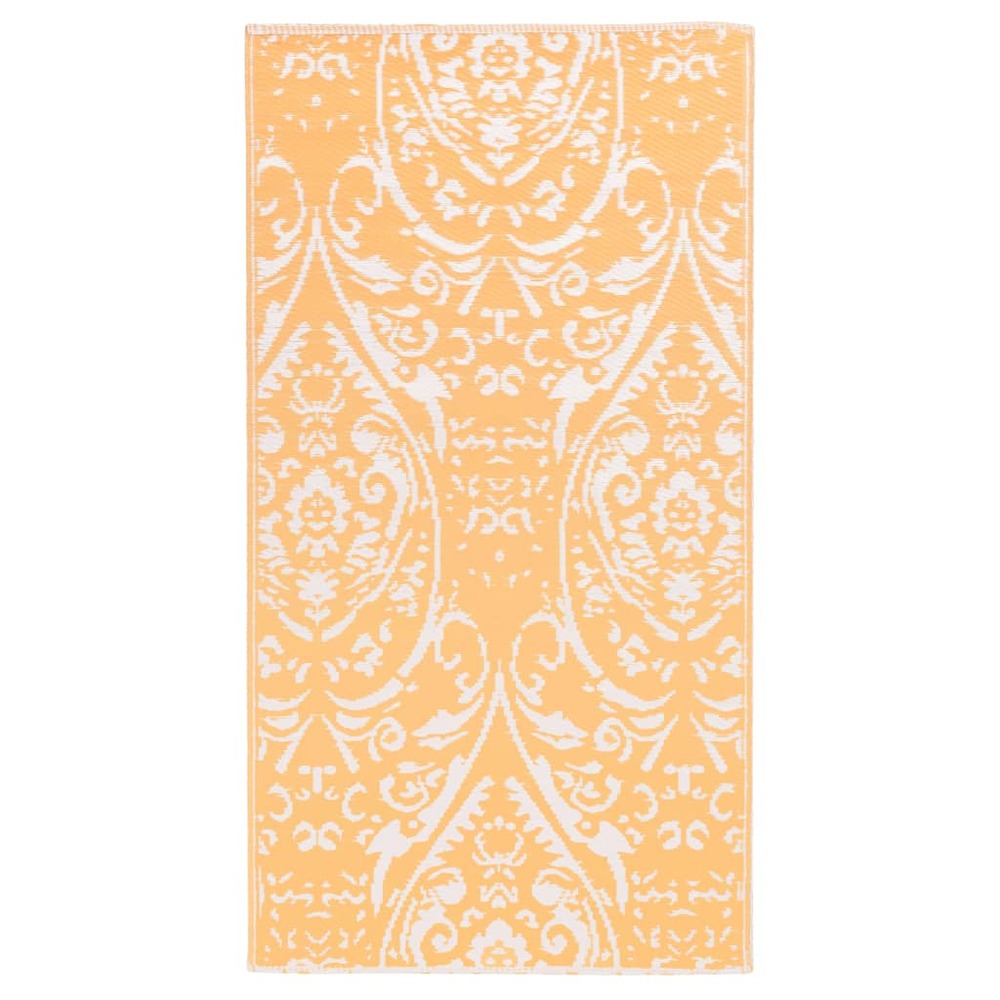 Tapis d'extérieur orange et blanc 120x180 cm pp