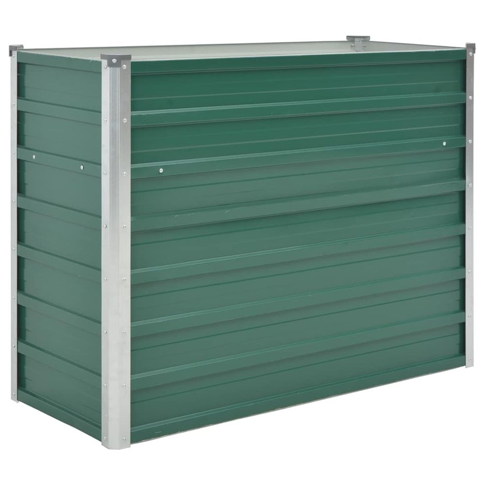 Lit surélevé de jardin acier galvanisé 100x40x77 cm vert