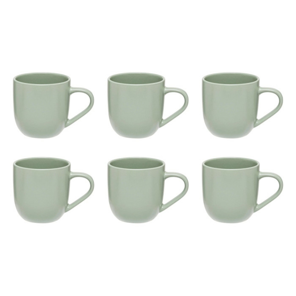 Lot de 6 mugs en céramique maé 24cl vert olive