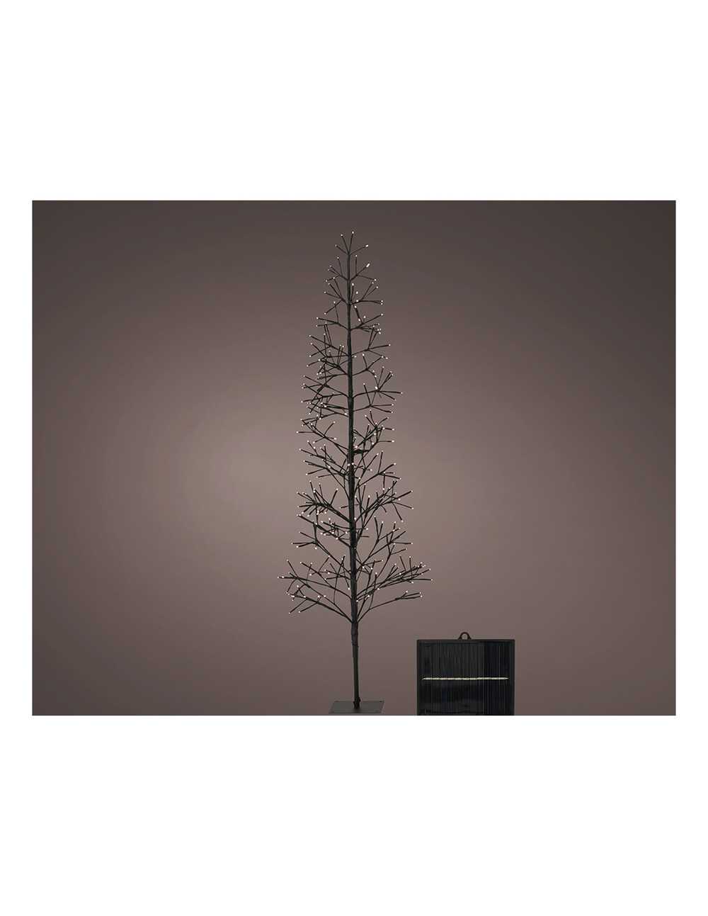 Arbre solaire microled, lumière clignotante, 192 led, blanc chaud. Luminéo