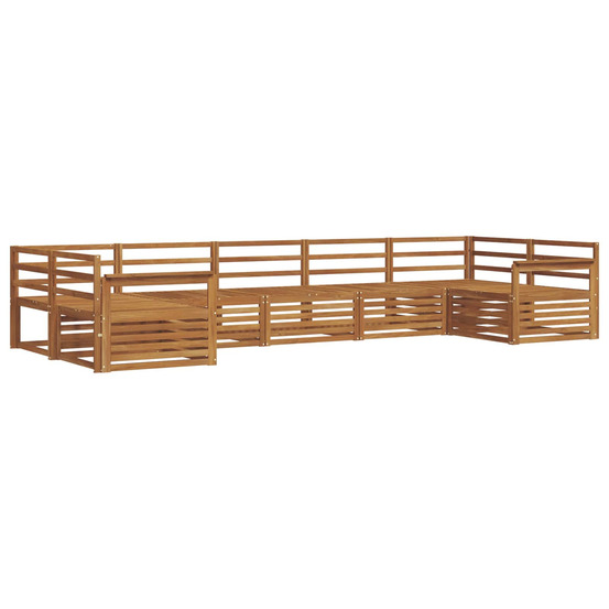 Ensembles de canapés 7 pcs naturel bois d'acacia massif