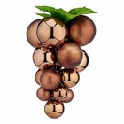 Boules de noël petit raisins marron plastique 15 x 15 x 20 cm
