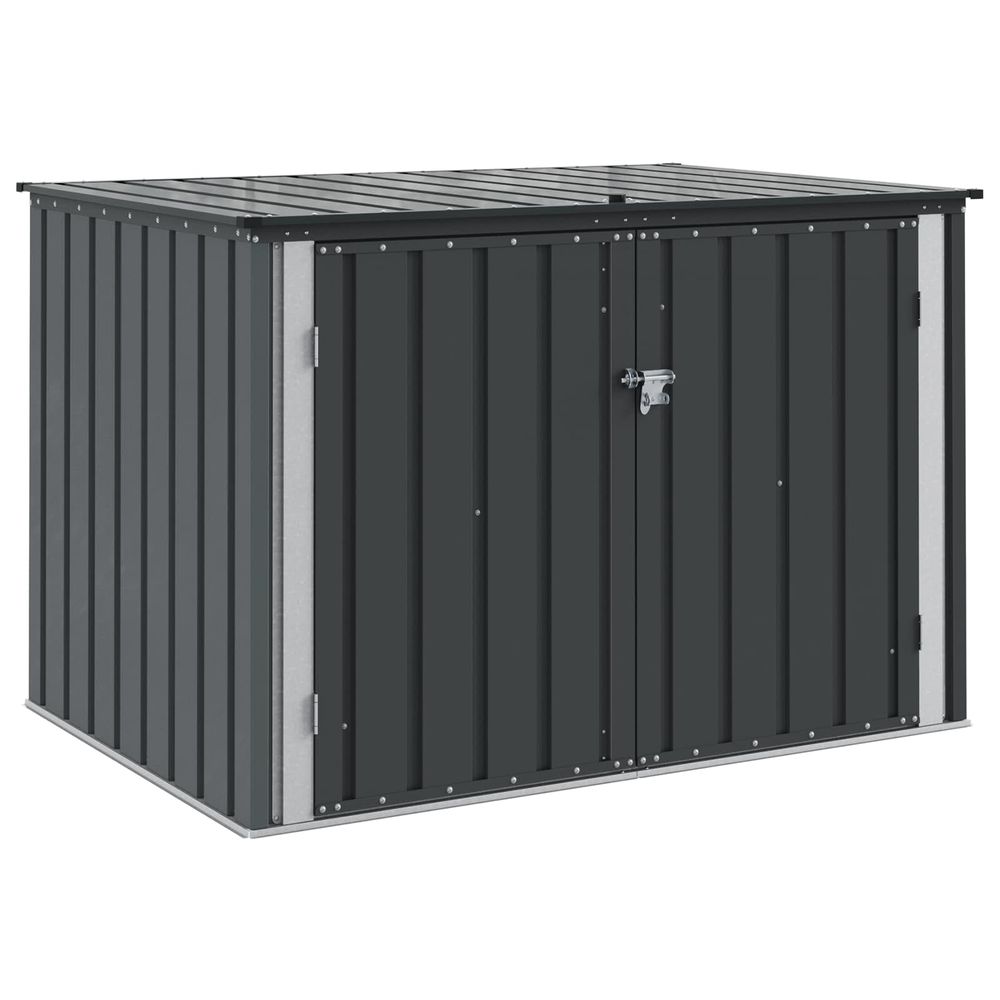 Boîte de rangement de jardin noir 151,5 x 107 x 100 cm acier