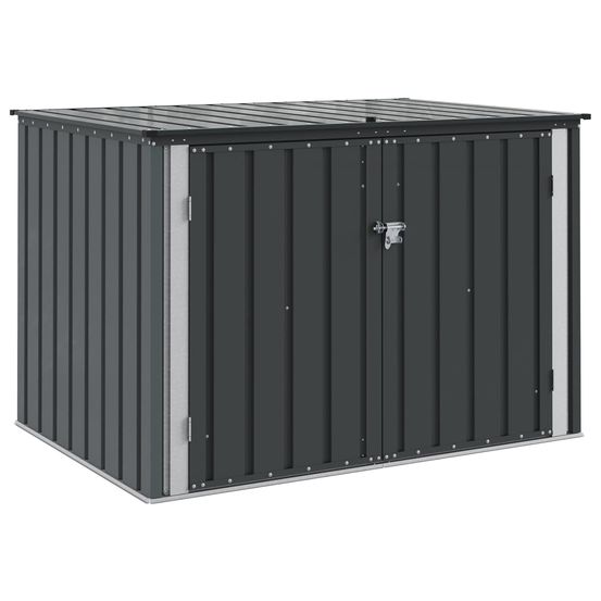 Boîte de rangement de jardin noir 151,5 x 107 x 100 cm acier