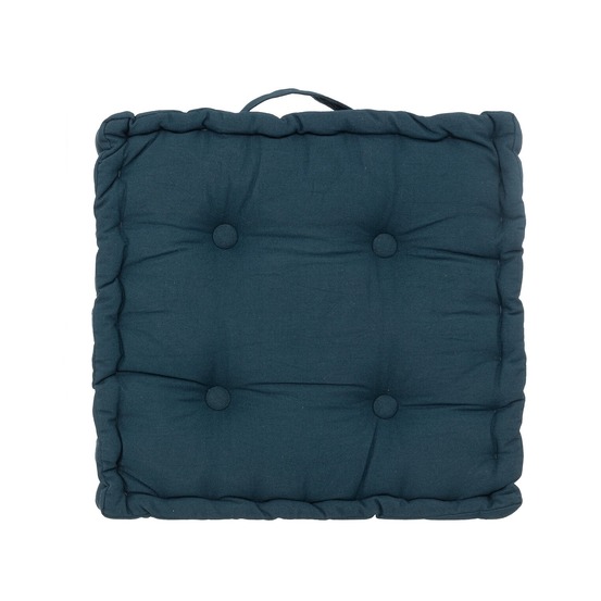 Coussin de sol 40 x 40 cm horizon uni bleu