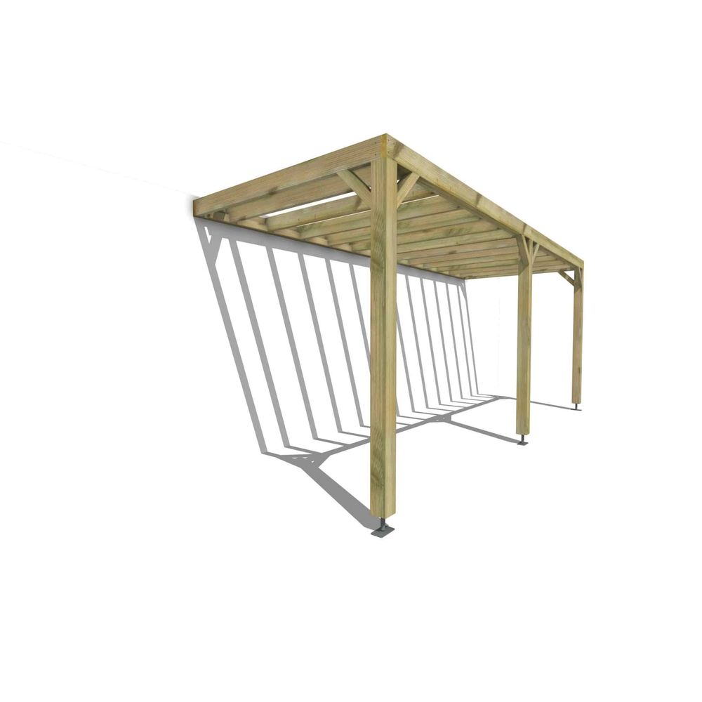 Pergola bois • 6m x 2m • adossée • sens profondeur • livraison comprise