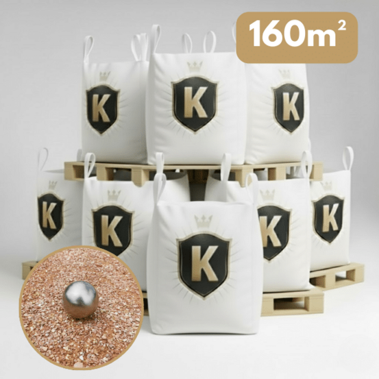 Sable stabilisé rose 0/8 mm – pack 8 big bag +/- 1,5t – pétanque