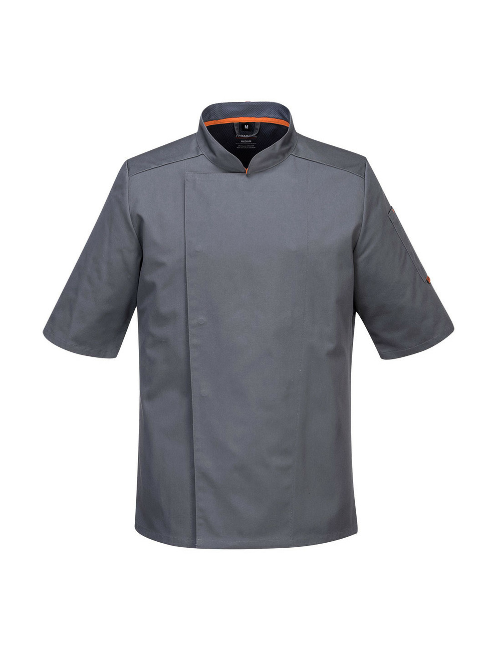 Veste de cuisinier maille pro s/s couleur : gris ardoise taille l - portwest