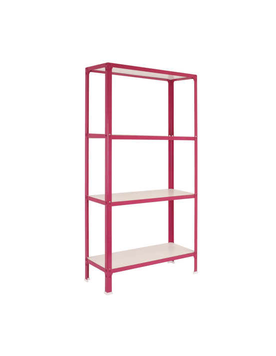 Etagère légère sans vis simonhome click wood plus 4/300 rose/blanc rose/blanc 1600x1000x300 - simonrack