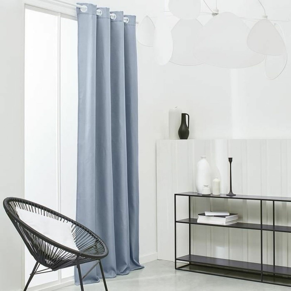 Rideau isolant thermique uni denim 140 x 240 cm