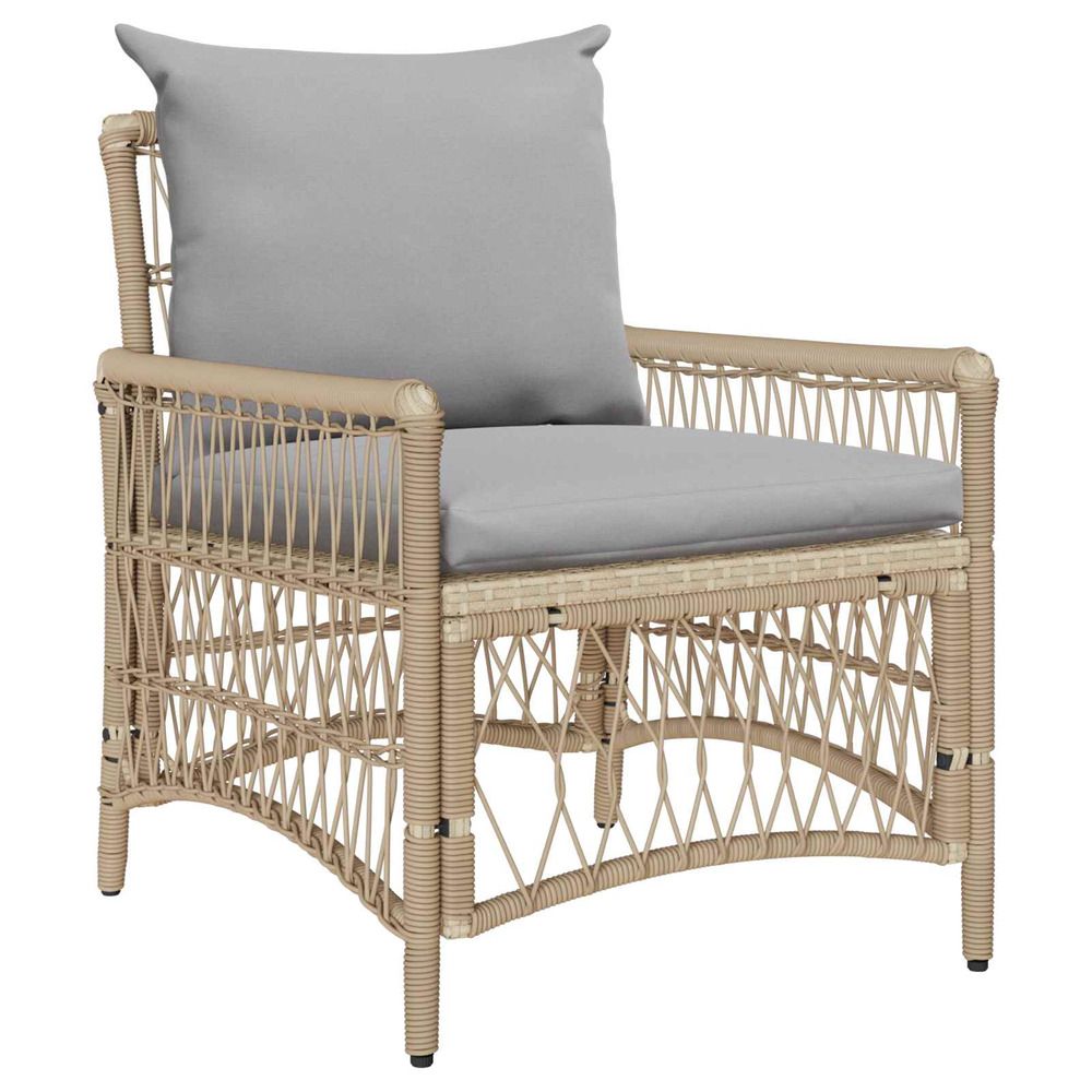Chaise de jardin beige polyrotin