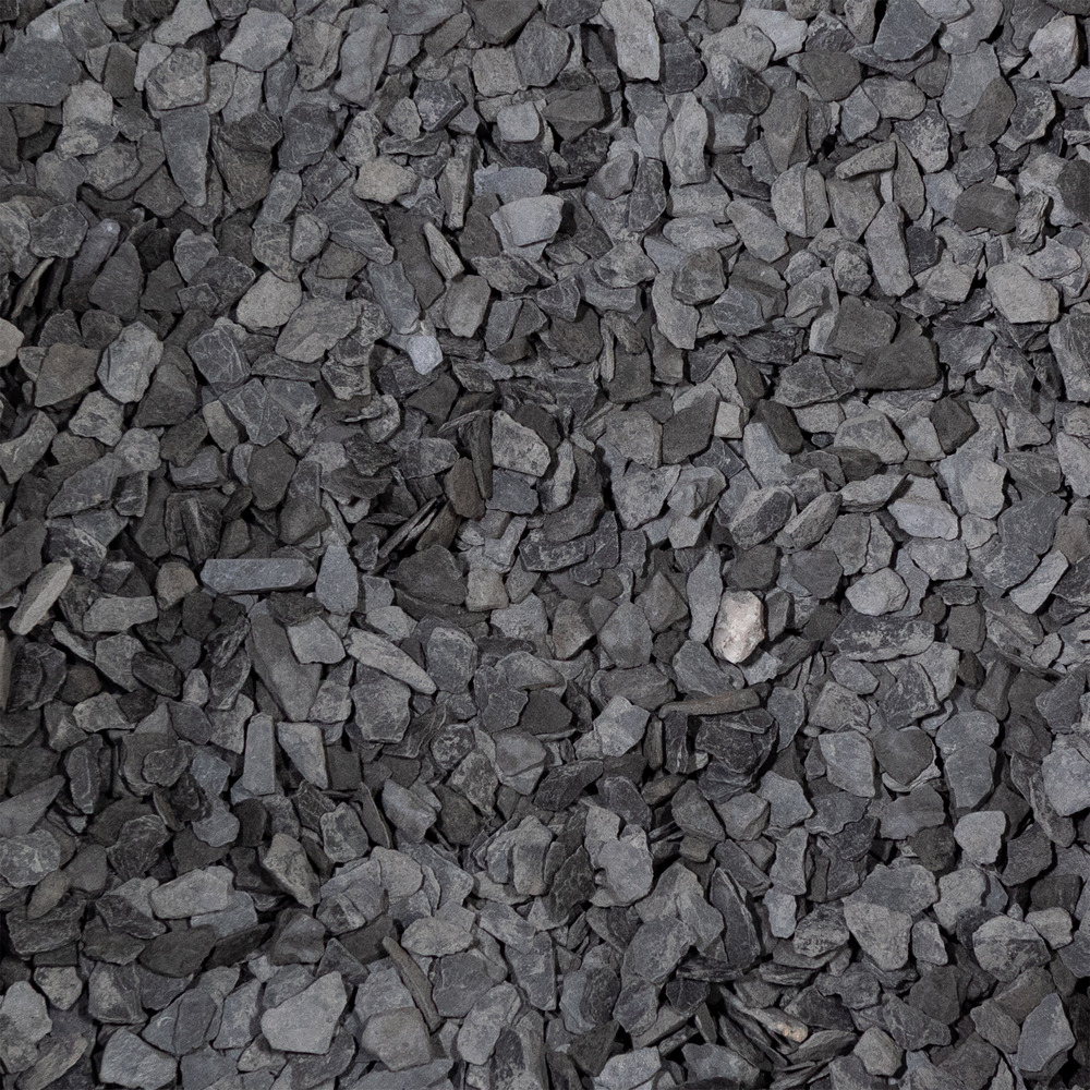 Paillage naturel pétales ardoise noire 15-30 mm - pack de 12,5m² (50 sacs de 20kg - 1000kg)