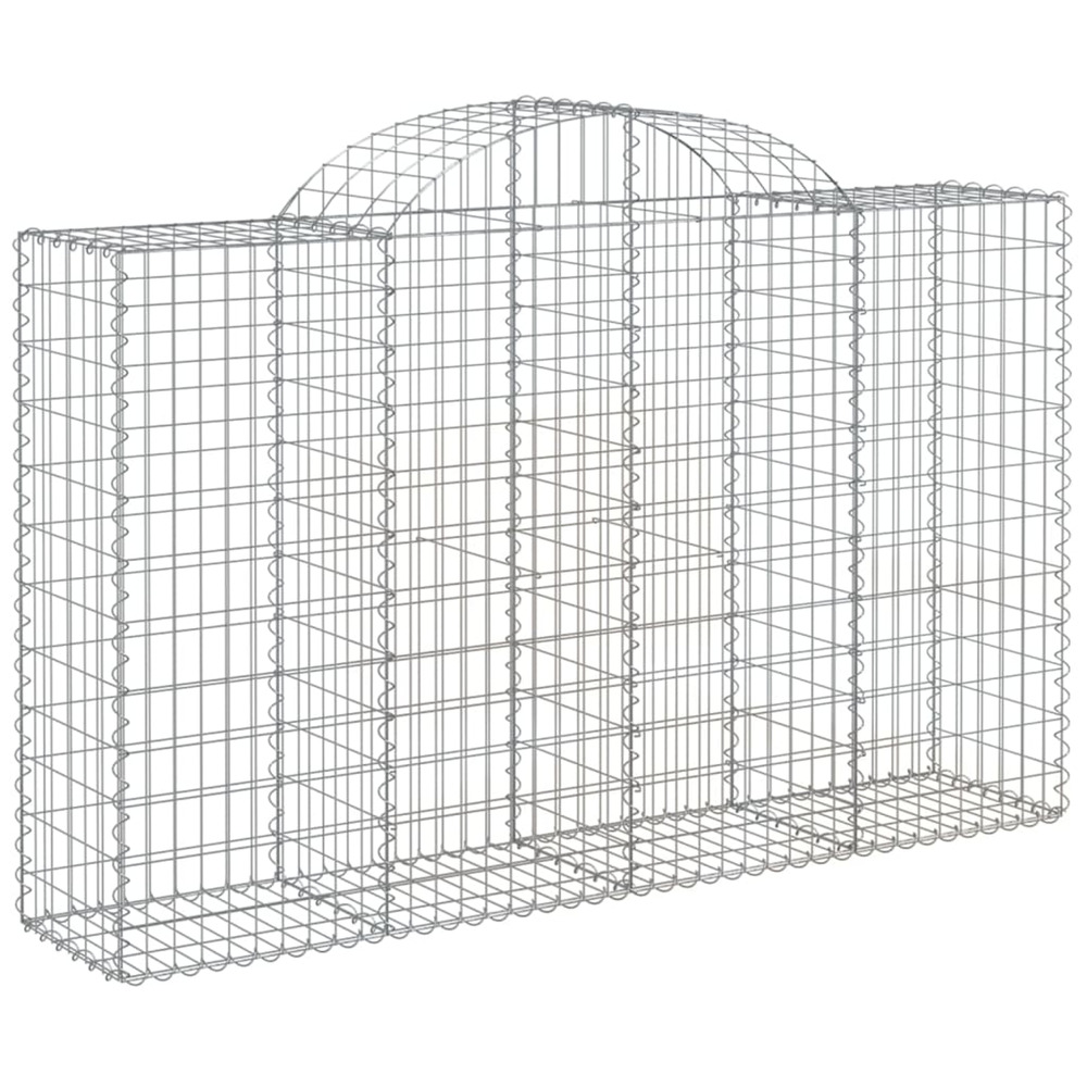 Panier de gabions arqué 200x50x120/140 cm fer galvanisé