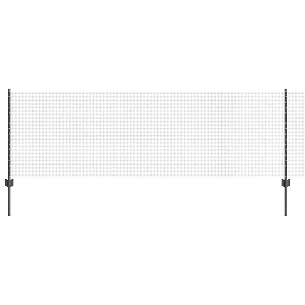 Clôture en fil soudé avec poteaux 25 x 0,8 m gris maille
