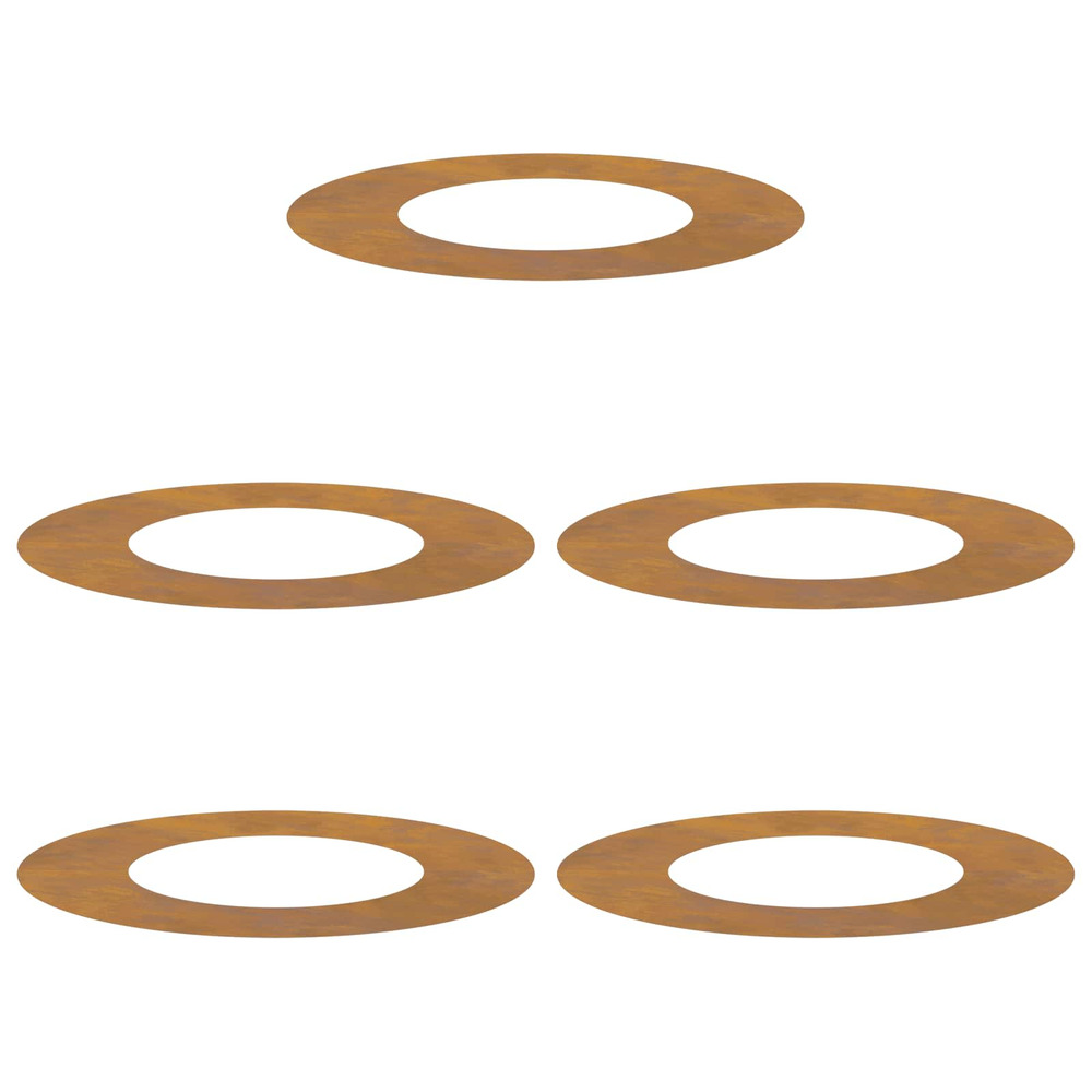 Adapté pour anneaux d'arbre plats 5 pcs marron ø40 / 70 cm