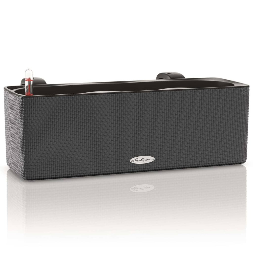 Jardinière cube color triple avec supports anthracite 13684