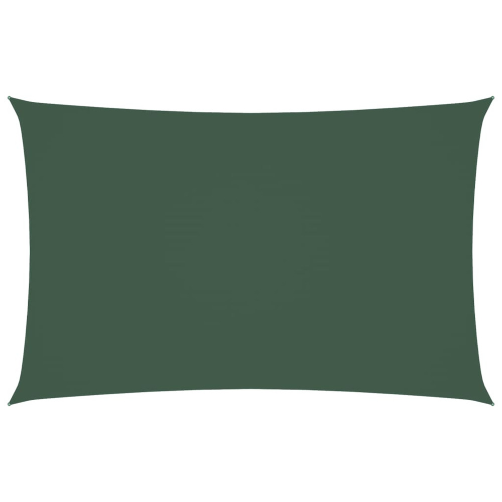 Voile de parasol tissu oxford rectangulaire 2x4,5 m vert foncé