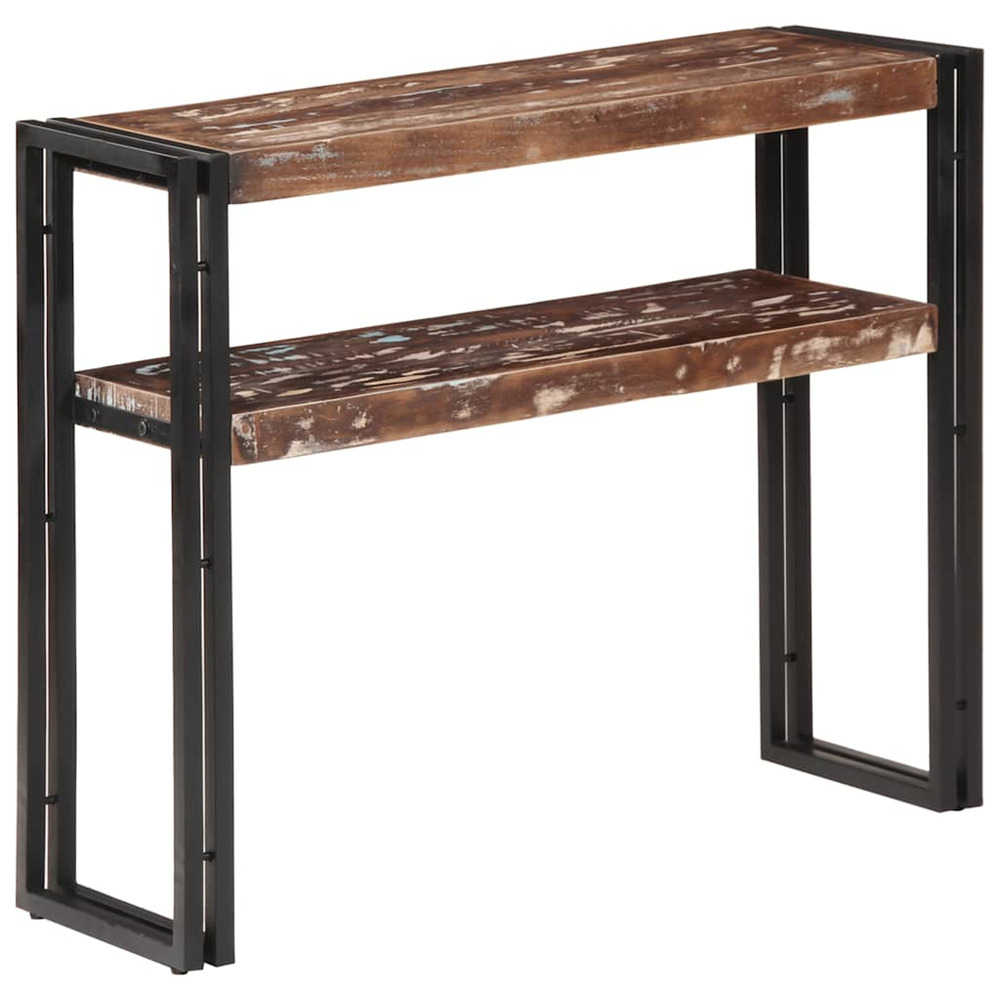 Table console 90x30x75 cm bois de récupération massif