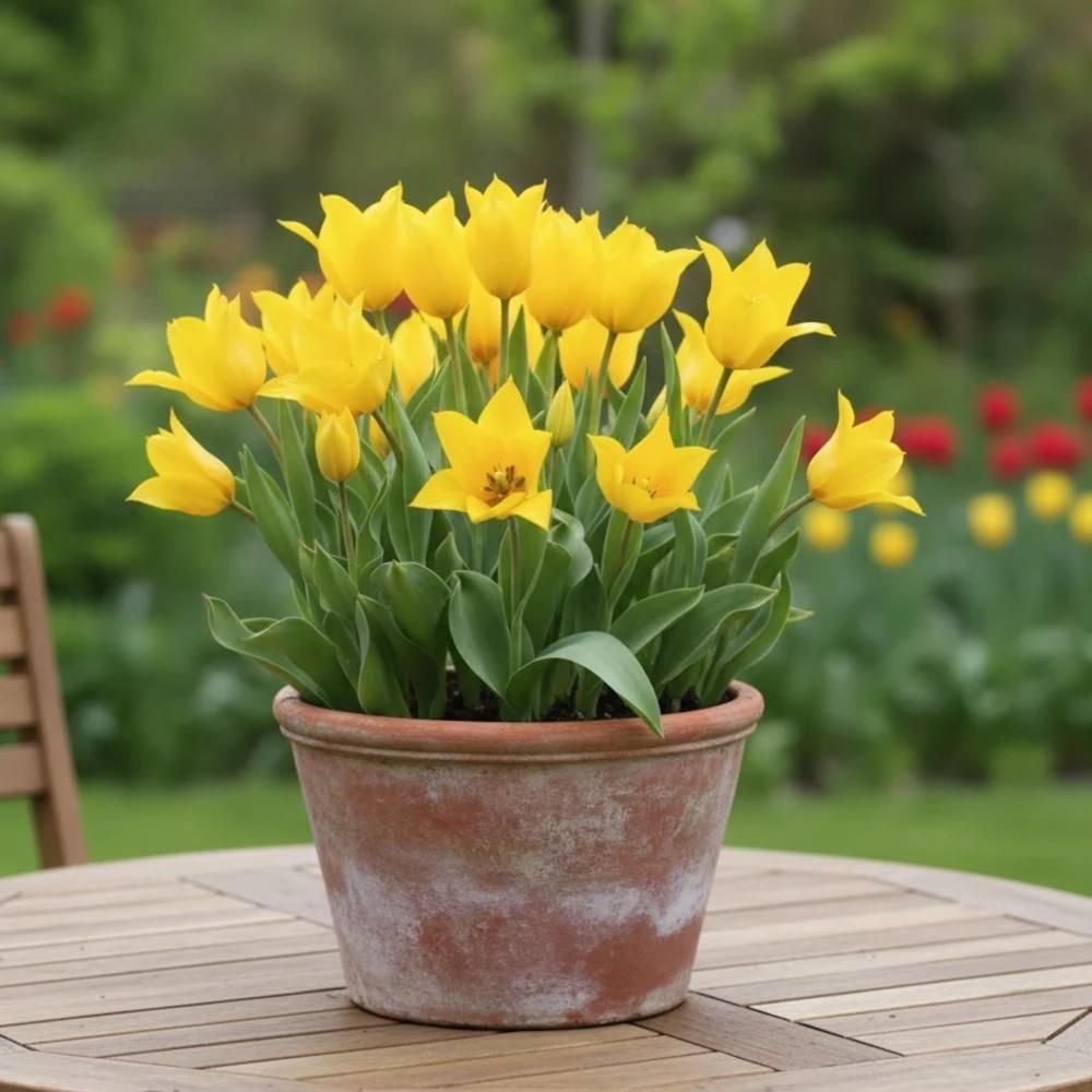 Bulbe de tulipe fleur de lis la perla sachet de 8 bulbes